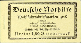 Markenheftchen "Nothilfe 1928", Type 1, Tadellos Postfrisch, Mi. 600.-, Katalog: MH27.1 **Stamp Booklet "help... - Carnets