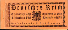 Markenheftchen "Reichspräsidenten 1932", Type 2, Tadellos Postfrisch, Mi. 1.000.-, Katalog: MH26.2 **Stamp... - Carnets