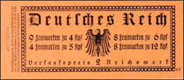 Markenheftchen "Reichspräsidenten 1932", Type 1, Tadellos Postfrisch, Mi. 1.000.-, Katalog: MH26.1 **Stamp... - Carnets