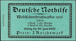 Markenheftchen "Nothilfe 1926", Type 1, Tadellos Postfrisch, Mi. 1.100.-, Katalog: MH23.1 **Stamp Booklet "help... - Carnets