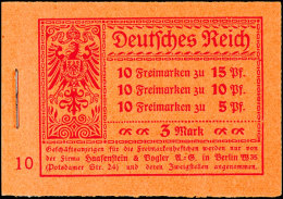 Markenheftchen "Germania 1919", Heftchenblattränder Ndgz., Tadellos Postfrisch, Mi. 800.-, Katalog: MH12B... - Carnets