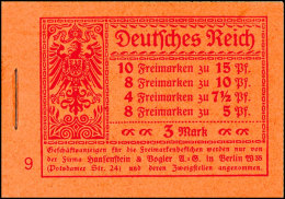 Markenheftchen "Germania 1919", ONr. 9, Heftchenblattränder Dgz., Tadellos Postfrisch, Mi. 800.-, Katalog:... - Carnets