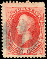 90 C. Karmin, Gestempelt, Gepr. Pfenninger (Scott:144), Katalog: 46xb O90 C. Carmine, Used, Expertized... - Autres & Non Classés