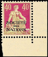 40 Rp. Helvetia, Rechte Untere Bogenecke, Postfrisch, Mi. 200,-, Katalog: 20x **40 Rp. Helvetia, Right Lower... - Autres & Non Classés