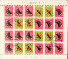 Markenheftchenbogen "Pro Juventute 1953", Tadellos Gestempelt, Mi. 1.500.-, Katalog: MHB42 OStamp Booklet Sheet... - Carnets