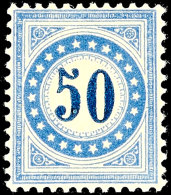 50 C. Blau/dkl.blau, Rahmentype II, Normalstehend, Postfrisch, Fotobefund Marchand BPP: " Sehr Farbfrisch, Gut... - Taxe