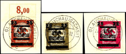 3 Pf. - 50 Pf. Behördendienstmarken Mit Aufdruck, Je A. Tadellosem Briefstück, Als Vollständiger... - Glauchau