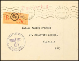 ABP Paris: 1943, Portofreier R-Ortsbrief Aus PARIS 34 20.II.43" Mit Briefstempel "Oberkommando Des Heeres -... - Autres & Non Classés