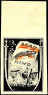 1 Rupie Schwarz/orange, Postfrisches Oberrandstück, Mi. 250.-, Katalog: VIIb **1 Rupee Black / Orange,... - Autres & Non Classés