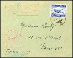 1942, Franzosen In Der Wehrmacht, Luftpost-Brief Mit Luftpostzulassungsmarke Gezähnt Und Normstempel "b... - Autres & Non Classés