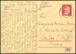 1944, Schweizer In Der Wehrmacht, 15 Pfg. Hitler Ganzsachenkarte Aus SALZWEDEL 3.10.44 Als Feldpostkarte Mit... - Autres & Non Classés