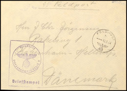 1944, Dänen In Der Wehrmacht, SS-Feldpostbrief Mit Normstempel "b 19.1.44" Sowie Briefstempel Und... - Autres & Non Classés