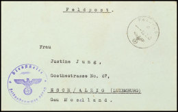 1943, Luxemburger In Der Wehrmacht, Brief Mit Normstempel "d 22.7.43" Sowie Briefstempel Und Absenderangabe Mit... - Autres & Non Classés