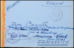 1943, Franzosen In Der Wehrmacht, Brief Mit Aptiertem Tagesstempel Vom 3.5.43 Sowie Briefstempel Und ... - Autres & Non Classés