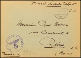 1942, Franzosen In Der Wehrmacht, Brief Mit Aptiertem Tagesstempel Vom 13.3.42 Sowie Briefstempel Und... - Autres & Non Classés
