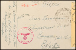 1942, Belgier In Der Wehrmacht, Brief Aus BAD LIEBENSTEIN 4.6.42 Mit Offener Feldpostanschrift Eines Flamen... - Autres & Non Classés