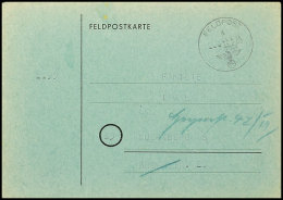 1945, Inselpost Kreta, Funkmitteilungskarte Grün, Gebraucht Mit Normstempel "a 23.2.45" Nach Nürnberg,... - Autres & Non Classés