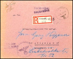 1944, Kessel Von Tscherkassy, R-Dienstbrief Mit Normstempel C 455 4.2.44" Und Brief-/Dienststempel Mit... - Autres & Non Classés