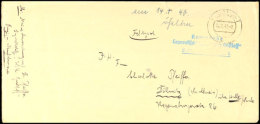 1940, "FELDPOST I 12.1.", Recht Klar Auf Feldpostbrief Mit Inhalt Und Briefstempel "Kommando Lazarettschiff... - Autres & Non Classés