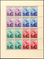 2+6 - 20+40 D Im Kompletten Zusammendruckbogen Tadellos Postfrisch, Mi. 450.-, Katalog: 82/85KB **2 6 - 20 40 D... - Autres & Non Classés