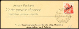 1943, "PERNAU DEUTSCHE DIENSPOST OSTLAND C 20.6.43", Klar Auf Schweizer Antwortpostkarte Mit 20 C. Dienstmarke, Wie... - Autres & Non Classés