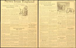 Flugblatt "News From England For The Channel Islands" Nr. 2 Vom 30.9.1940; Geringfügig Beschnitten ... - Autres & Non Classés