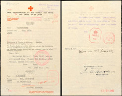 Nachrichtenübermittlung Vom 19.7.41 Auf Formular Vom Britischen Roten Kreuz Von England Nach Guernsey Und... - Autres & Non Classés