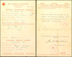 Nachrichtenübermittlung Vom November 1940 Auf Formular Des Internationalen Roten Kreuzes Aus England Nach... - Autres & Non Classés