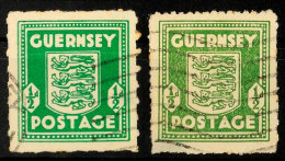 1/2 D, 2 Marken In Den Farben Blaugrün Und Olivgrün, Katalog: 1 O1 / 2 D, 2 Stamps In The Colours... - Autres & Non Classés