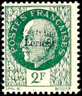 2 Fr. Freimarke Dkl'bläulichgrün Mit Aufdruck "Festung Lorient",  Tadellos Postfrisch, Auflage Nur 150... - Autres & Non Classés