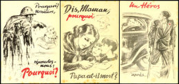 1940, Drei Verschiedene Flugblätter Des Oberkommandos Der Wehrmacht Für Frankreich Im Postkartenformat,... - Autres & Non Classés
