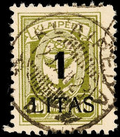 1 L Auf 600 M Tadellos Gestempelt In Abstandstype I,  Mi. 130.-, Katalog: 201I O1 L On 600 M Neat Cancelled In... - Memel (Klaïpeda) 1923