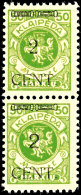 2 C. Auf 50 M., Senkrechtes Typenpaar 3, Postfrisch, Geprüft Huylmans BPP, Katalog: 177S3 **2 C. On 50 M.,... - Memel (Klaïpeda) 1923