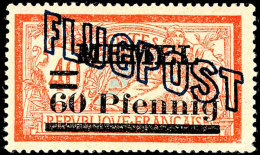 60 Pfg. Auf 40 C. Mit Abart "nachgezogene Druckbuchstaben", Ungebraucht, Tadellos, Geprüft Petersen BPP, Mi.... - Memel (Klaïpeda) 1923