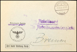 ZOPPOT DANZIG -2.10.41, Aptierter Stempel Auf Postsache Des Arbeitsamtes Danzig Nebenstelle Zoppot Mit... - Autres & Non Classés