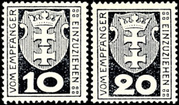 10 Pfg Und 20 Pfg Portomarken, Probedruck In Blauschwarz, Tadellos Ungebraucht, Mi. 260.-, Katalog: 1/2 P2 *10... - Autres & Non Classés