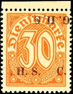 30 Pfg Dienstmarke, Plattenfehler I, Tadellos Postfrisch, Mi. 150.-, Katalog: 12I **30 Pfg Official Stamp,... - Autres & Non Classés