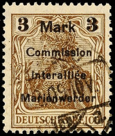 3 M. Auf 3 Pfg., Aufdrucktype AIIIa, Gestempelt, Tadellos, Geprüft Klein BPP, Mi. 120.-, Katalog: 24AIIIa... - Autres & Non Classés