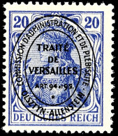 20 Pf. Germania, Ovalaufdruck, Lilaultramarin, Postfrisch, Gepr. Hey BPP, Mi. 350.-, Katalog: 19a **20 Pf.... - Autres & Non Classés