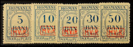 5 - 50 B. Portomarken, Tadellos Postfrisch,  Mi. 400.-, Katalog: 1/5 **5 - 50 B. Postage Due Stamps, In Perfect... - Autres & Non Classés