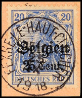 "FEXHE-LL-HAUT-CLOCHER 25 IX 1918", Klar Und Zentr. Auf Postanweisungsausschnitt 25 C., Katalog: 18 BSFEXHE LL... - Autres & Non Classés