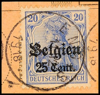 "ENGIS 7 IX 1918",  Klar Auf Postanweisungsausschnitt 25 C., Katalog: 18 BSENGIS 7 IX 1918, Clear On Money... - Autres & Non Classés