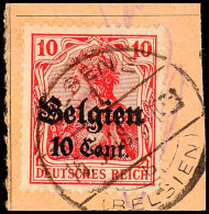 "ELSENE 1b 16.9.18", Klar Auf Paketkartenausschnitt, 10 C., Katalog: 14 BSELSENE 1b 16. 9. 18, Clear On Package... - Autres & Non Classés