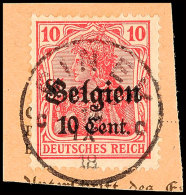 "CINEY C 10 X 18", Klar Und Zentr. Auf Paketkartenausschnitt 10 C., Katalog: 14 BSCINEY C 10 X 18, S.O.T.N On... - Autres & Non Classés