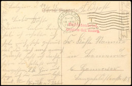 "CHARLEROY 1 15 VIII 1915" Klar Auf Feldpostkarte Mit Briefstempel Roter L2 "Soldatenbrief Landsturm-Batl.... - Autres & Non Classés