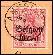 "AMPSIN 2 IX 1918",  Klar Und Zentr. Auf Paketkartenausschnitt 10 C., Katalog: 14 BSAMPSIN 2 IX 1918, S.O.T.N... - Autres & Non Classés