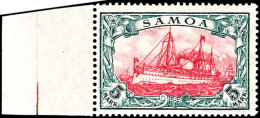 5 Mark Kaiseryacht, Kriegsdruck 1919, 25 : 17 Zähnungslöcher, Tadellos Postfrisch, Unsigniert, Fotobefund... - Samoa