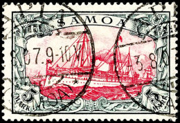 5 Mark Kaiseryacht Tadellos Gestempelt, Gepr. Dr. Lantelme BPP, Mi. 600.-, Katalog: 19 O5 Mark Imperial Yacht... - Samoa