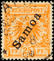 25 Pf Gelblichorange Tadellos Gestempelt, Mi. 90.-, Katalog: 5a O25 Pf Yellowish Orange Neat Cancelled, Michel... - Samoa
