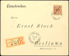 50 Pf. Als Einzelfrankatur Auf R- Brief Aus Jaluit Vom 24.8.01 Nach Berlin Mit Ank.-Stpl. 7.11.01, Frankatur Mit... - Marshall